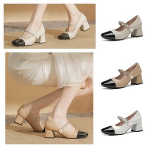 Designer Sandals Dress Shoes Slingback Luxury Mid Heel With Rhinestone Square Toe Crystal Sparkling Print Pumps Party Wedding Heels Slide 36-40