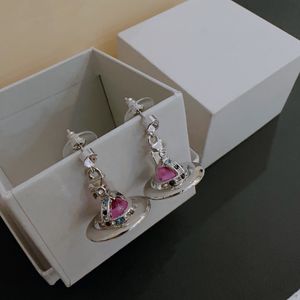 Projektantki kolczyki stadninowe Viviane luksusowe kobiety biżuteria mody złota kolczyki metalowe perły kolczyki cjeweler Westwood Woman 265