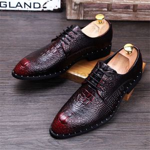 2024 nuovi uomini di grana di coccodrillo scarpe eleganti in vera pelle moda uomo scarpe a punta casual festa di nozze oxford uomo stringate affari appartamenti letterg