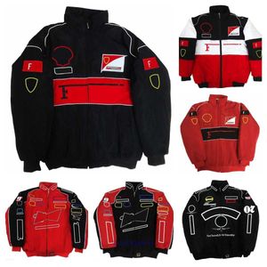 남자 새 재킷 포뮬러 ONE F1 여자 재킷 코트 의류 의류 경주 가을과 겨울 풀 자수 면점 판매 S8YT