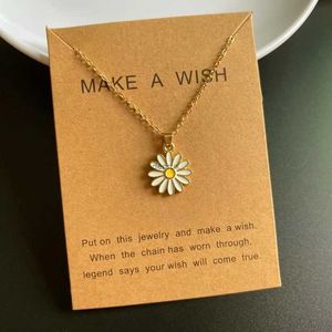 Pendant Necklaces Small pendant Sunflower Necklace for Girl Korean Fashion Women Choker Necklace Sunnmer Neck Jewlery Wholesale Dropshipping