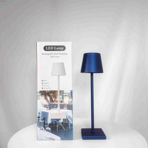 Lampy biurkowe Nordic Restaurant Minimalist LED Desk Light Diamond Blue ładowne wodoodporne typu C IP57 Oświetlenie dekoracyjne YQ240123