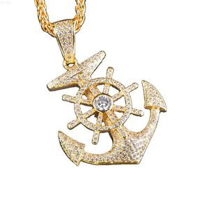 Rapper Hip Hop Schmuck Großhandel Hochwertiger Icedout Frosty Anchor Anhänger