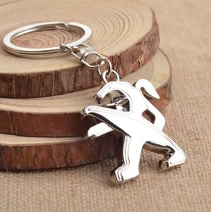 KeyChain For Peugeot logo Car Key Rings Holder Auto Keyrings for Peugeot 206 207 Car Accessories 3D Alloy Key Chain Wholesale 50 pieces