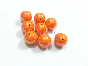 Beads Newest ! 12mm 500pcs/bag , 20mm 100pcs/bag, Orange AB Effect Solid Beads For Kids Necklace Making