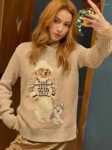 Women's Sweaters for Men and Women Fashionable Warm Autumn Winter A Little Bit of Mr. Bear Round Up Long Sleeved Sportswea