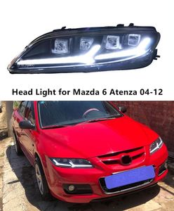 LED Mazda için gündüz koşu lambası 6 araba far 2004-2012 atenza dönüş sinyali yüksek ışınlı projektör lens