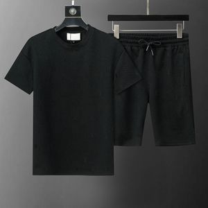 2023 neue Designer Marke Herren Trainingsanzüge mit Kapuze zweiteilige Sets Sport Outfits Brief Kurzarm Freizeit Sportbekleidung Kleidung reine Baumwolle Jogger Anzug lässig