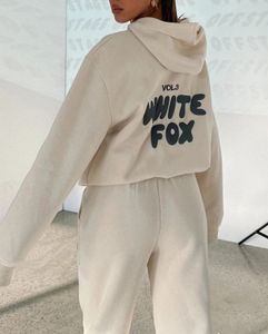 Whitefox Hoodie Designer Track Suit Sets Due abiti da donna a 2 pezzi Set di tute con cappuccio con cappuccio White Foxx Spring Autumn Inverno