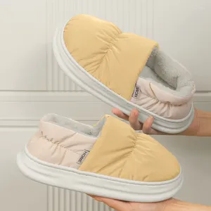 Pantofole Invernali Da Uomo Comode Plus Velluto Impermeabile Stile Facile Da Pulire Moda Giovane Scarpe Antiscivolo Coppie