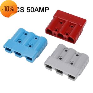 New Other Home Appliances 2pcs 50A 3 Pin For Anderson Plug Connectors DC Power Solar Caravan Motorcycle Socket Battery Charging Adapter Accessories