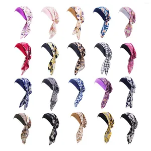 Roupas étnicas Mulheres Cabeça Lenço Chapéu Cap Cabelo Turbante Envoltório Chapéus Headwear Headbands para Basquete