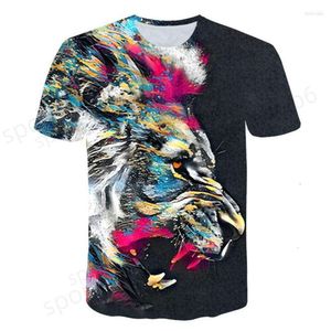 Men's 3D T-Shirts Men's T Shirts Summer Lion 3D Tshirt Fashion Animal Print T-Shirt Male Casual Short-Sleeve Tee Shirt