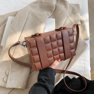 Toposhine Square Embossed Shoulder Bags for Women Box Bag 2020 New Buckle Fashion Women's Bag Crossbody Small Square191e