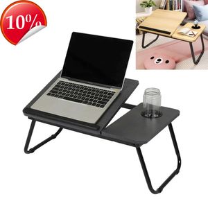 Novo outro jardim doméstico mesa dobrável para laptop para cama Bandeja para computador portátil para mesa de sofá para escrever Mesa para laptop ajustável de 4 ângulos com suporte para copo