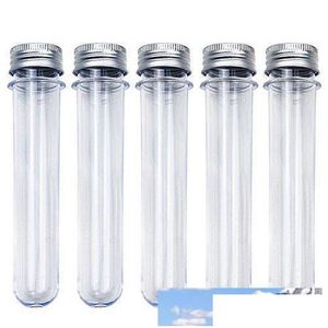 Packing Bottles Wholesale Clear Plastic Test Tubes With Sier Screw Caps Tube Bath Salt Containers Candy Storage 40Ml Drop Delivery O Dhjpv