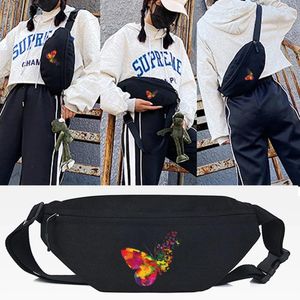 Marsupi Borsa Marsupi fitness Fahion Stampa farfalla rotta Borsa a tracolla portatile da viaggio Borsa unisex Articoli vari a spalla