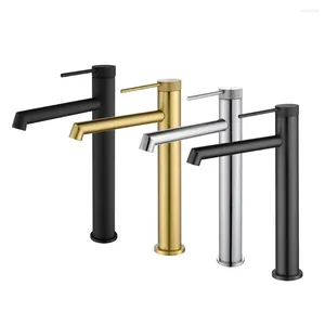 Bathroom Sink Faucets Top Quality Brass Faucet Tall 1 Hole Handle Design Copper Basin Mixer Cold Water Tap