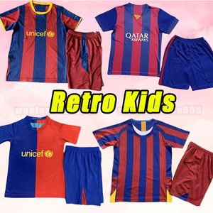 Kids Barcelonas Retro Soccer koszulka Xavi Ronaldinho Rivaldo Guardiola Puyol Iniesta Finały David Villa 2005 2006 2008 2009 2011 2011 15 16 05 06 08 09 Child 16-28