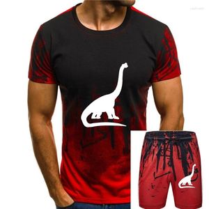 Herren-Trainingsanzüge, Brachiosaurus-Dino-T-Shirt, authentisches Frühlings-Herbst-Rundhals-Baumwolldruck, Standard-Freizeitgeschenk