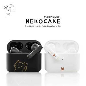 Mobiltelefonörlurar Moondrop Nekocake Ture Wireless Bluetooth ANC Active Noise Refering In-Ear Earphone IEM Sport Earbuds With Charging Box Headset J240123