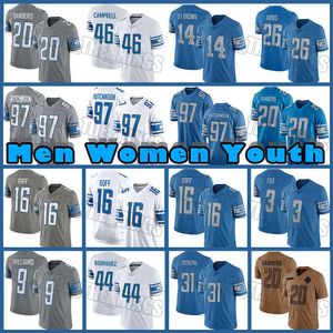 14 Amon-Ra St. Brown Jared Goff Fußballtrikot Jahmyr Gibbs Jameson Williams Malcolm Rodriguez Liones Penei Sewell Kerby Joseph Jack Campbell Barry Sanders Jack Fox