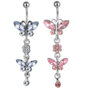 YYJFF D0090 BOWKNOT BELLY NAVEL RING Mix Colors