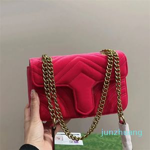 Velvet Crossbody Bag Women Chain Shoulder Bags Wallets Letters Designer Handbags Purse Multiple Colors Wallets Golden Hardware