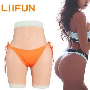 Silicone Buttocks Enhancer Big Thick Hip Up Fake Vagina Crotch Thickening Panties Pussy Pants Shemale Crossdresser Transgender