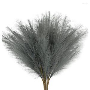 Decorative Flowers Dried Pampas Grass Artificial Pompous Branches Vase Filler For Flower Arrangement Home Kitchen Boho Decor