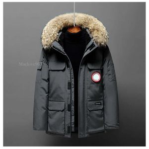 Średnia zima dla kobiet i mężczyzn w nowym kanadyjskim stylu pokonał ubrania robocze miłośników grube gęsią kurtkę mężczyzn D88