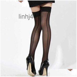 Socken Strumpfwaren 5 Pc 5d Sexy Naht Strumpf Frauen Schwarze Seidenstrümpfe Oberschenkel Erotische Dessous Club Medias De Mujer Drop liefern Dhsa4 MK34