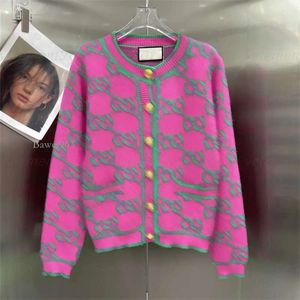 2024 Chaoliu Style Womens Designer Cardigan Women Sweater Polo Sweaters Button Up Shirt Classic Letter Print Fashion Regular Casual Long Sleeve Stick