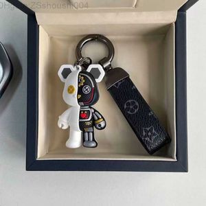 Keychain Car S Designers Solid Color Key Chain Monogrammed Keychains Bear Design Versatile Fashion Leisure Men Women Bags Pendant A2EF