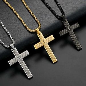 Pendant Necklaces Fashion Cross Chain Pendant Necklace Fashion Men Women Metal Geometry Punk Gothic Party Jewelry Vintage Gifts