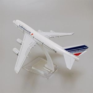 16cm legering Metal Air France Airlines Boeing 747 B747400 Airplane Model Airfrance Airways Plan Diecast Aircraft Kids Toys 240118