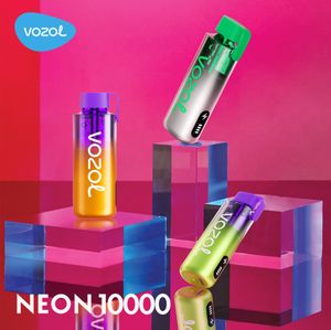 Stokta en düşük fiyat kristal vozol neon 10000 puflar tek kullanımlık vape kalem elctronic sigara kapsül 5% nikotin shisha hookah