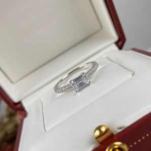 Diamants Legers Ring for Woman Designer för Man Fine Silver Gold Plated 18k T0p Kvalitet Högsta Counter Quality European Size Diamond med Box 020