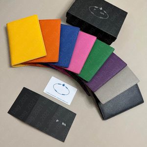 Designer Card Holder Saffiano Leather Passport Holder Passport Cover Credit Cards Slots Flying Pockets Flat Pocket Cardholder Luxury Wallets Casual Men Women