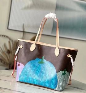 Carta de luxo designer moda saco bonito abóbora impressão clássico marrom flor bolsas femininas marca carteiras sacos de compras para senhora encantadora