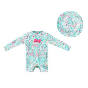 Roupa de banho infantil upf50 +, peça única, roupa de banho infantil com laço, roupa de banho infantil para meninas, manga longa, roupa de banho para crianças