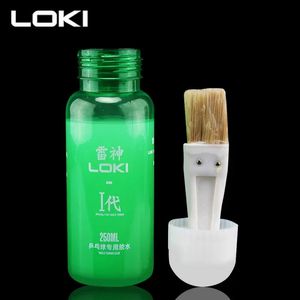 Loki cola profissional para tênis de mesa, 250ml com escova, esponja adesiva de borracha orgânica para pingue-pongue 240122