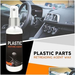 Prodotti per la cura Interni auto Rinnovato Pasta di rivestimento Parti in plastica Agente di ricostruzione Cera Strumento Cruscotto Riducendo 30Ml/50Ml1 Goccia De Dhiva