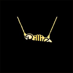 925 prata novo designer colar Billies Eilishs inglês carta pingente moda colar de luxo para mulheres feminino hip hop colar corrente popular jóias presente