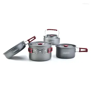 Cookware Sets Camping Pot Outdoor Kitchenware Picnic Kettle Set Boiler Lightweight Utensils