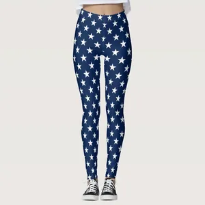 Aktive Hose Independence Day für Damen, bedruckt, mittlere Taille, Yoga, Damen-Leggings, Strumpfhosen, Kompression, Laufen, Fitness, amerikanisch 4