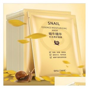 Other Makeup Snail Facial Mask Skincare Sheet Moisturizing Face Oil Control Shrink Pores Dope Paste Skin Care Drop Delivery Health Bea Dhdoh