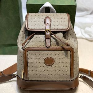 Designer Zaini di grande capacità Borse Borsa da scuola Lady Fashion Classic Tela Stampa di lettere Scomparto interno semplice Portamonete Portafogli