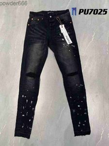 Jeans Designer Roxo Skinny Mens Rasgado Bicicleta Slim Calças Retas Dobre Moda Tendência Retro Hip Hop High Street 42 2woi