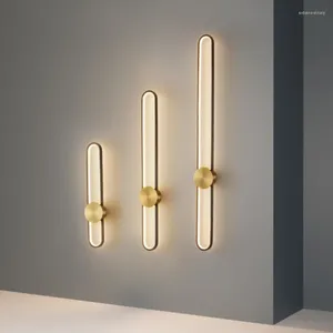 Wall Lamp Modern Led Hallway Bedroom Living Room Stairs Sconce Lights Fixtures Background Decoration Lighting Bathroom Ring Home